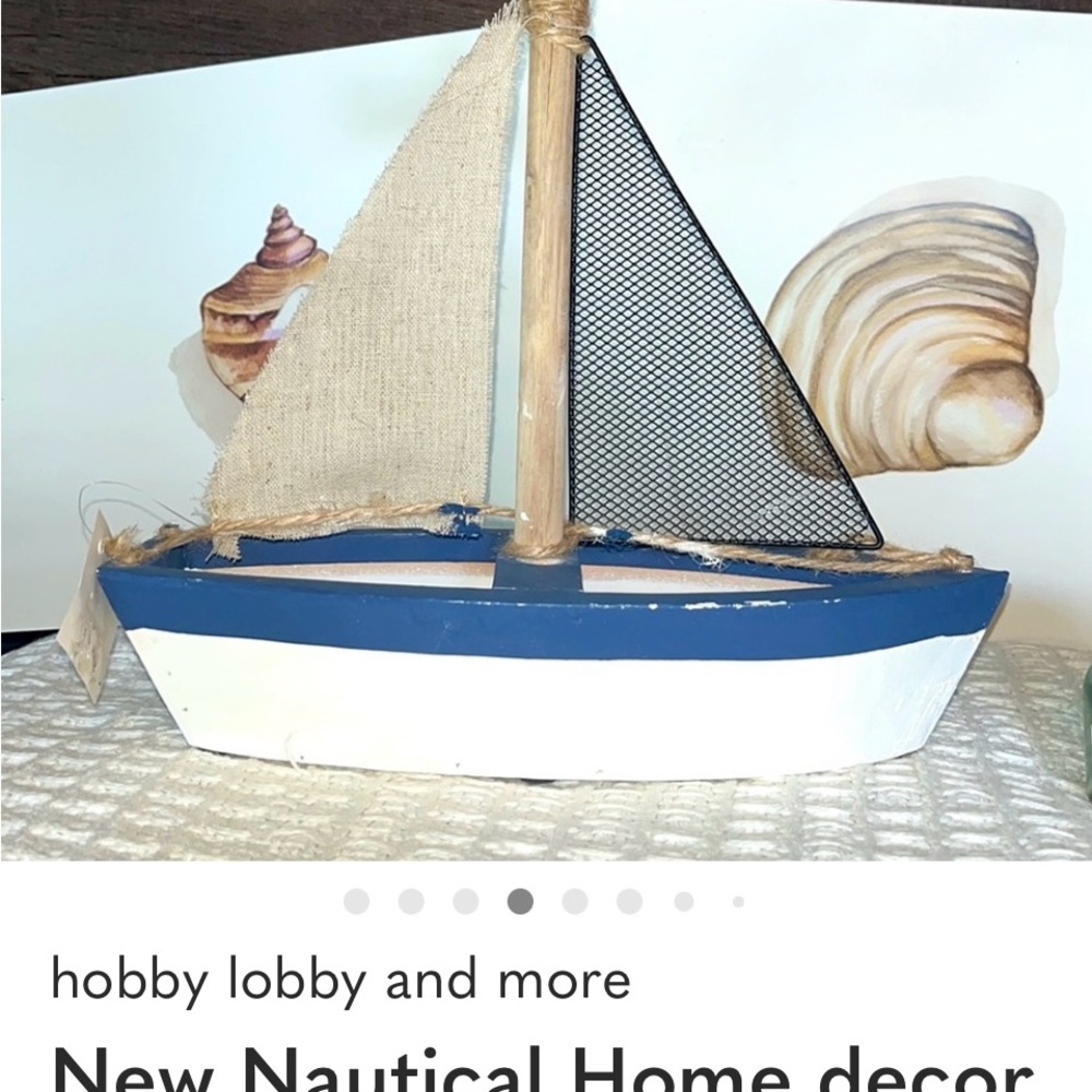 Nautical Wooden Sailboat Decor